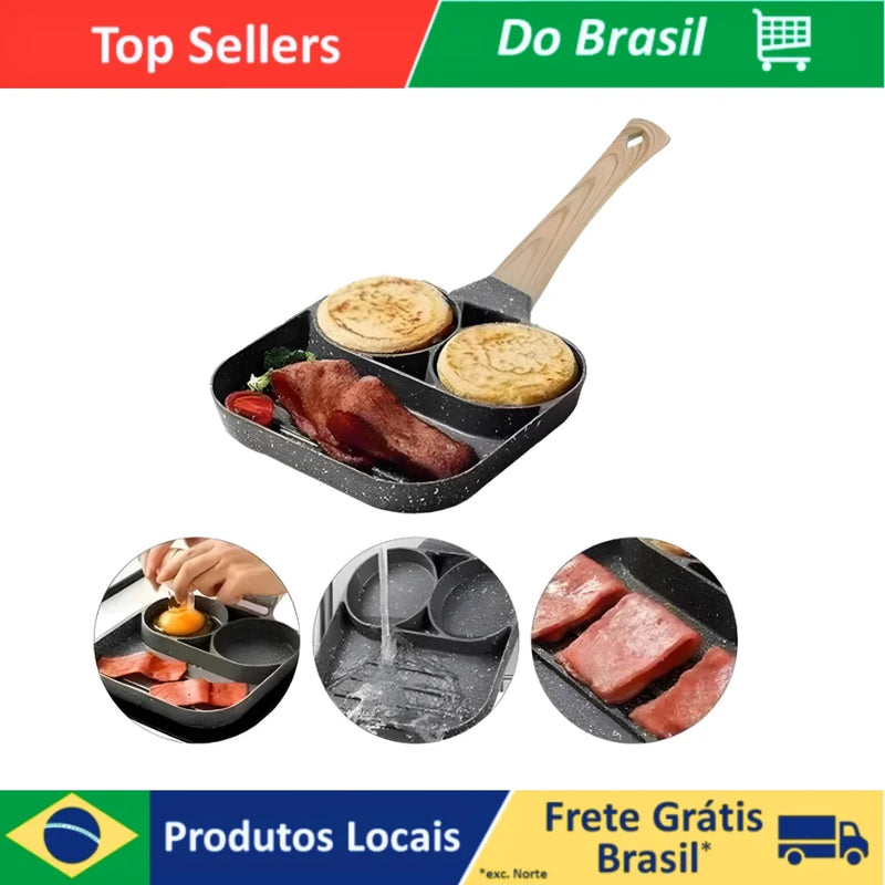 Frigideira Antiaderente 3 Compartimentos