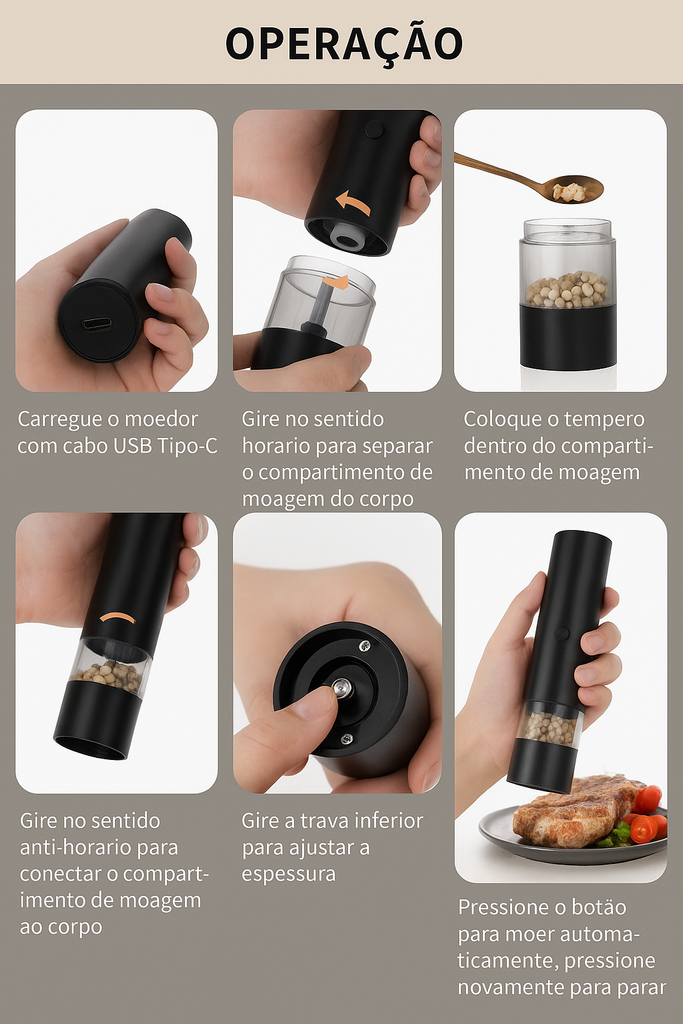 Moedor de Sal, Pimenta e Temperos SpiceMax