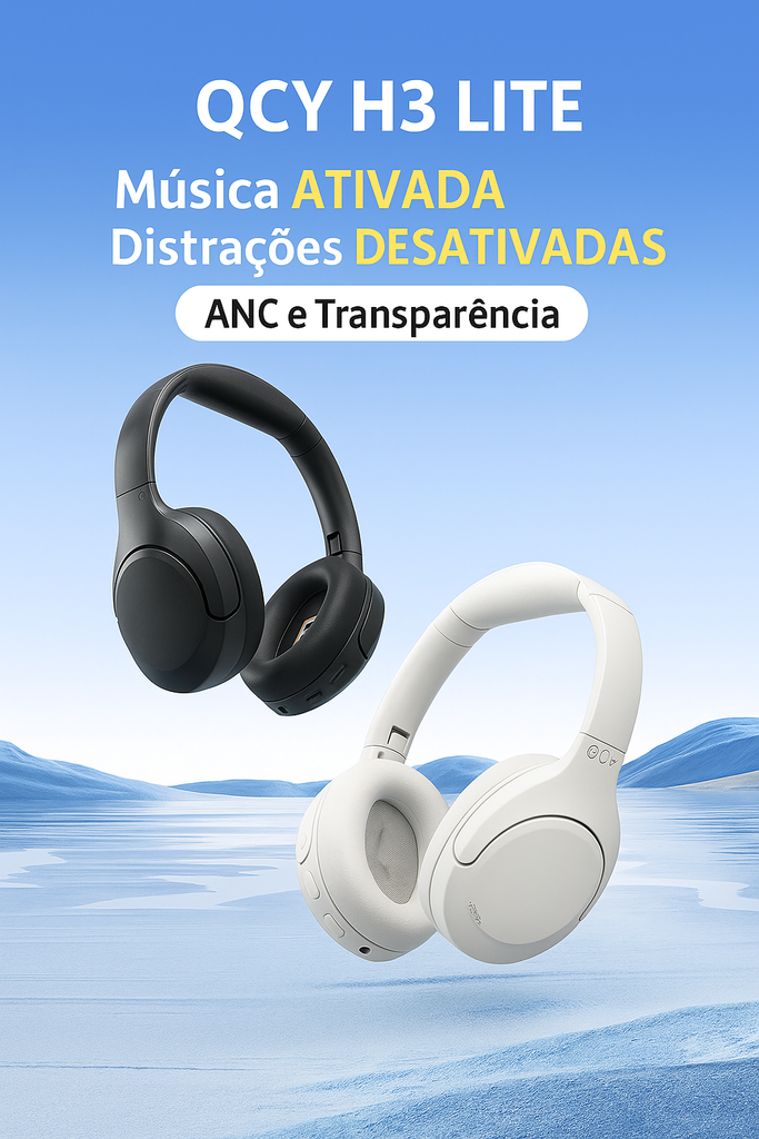 HeadSet Fone de Ouvido Bluetooth QCY H3 Lite ANC