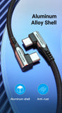Cabo Turbo Em 90º Vention 100W Tipo C/C