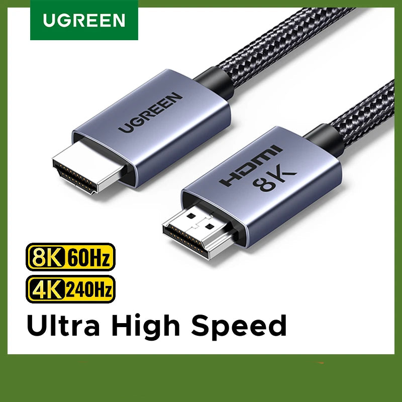 Cabo HDMI UGREEN 4K/8K 60Hz 48Gbps Dolby Vision HDCP2.3