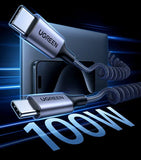 Cabo USB C para USB C 100 W estilo mola UGREEN