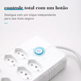 Extensão de Tomada Com Portas USB Premium