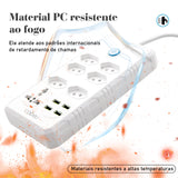 Extensão de Tomada Com Portas USB Premium