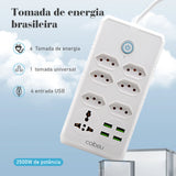 Extensão de Tomada Com Portas USB Premium