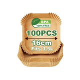 100 Forros de Papel Antiaderente para Air Fryer