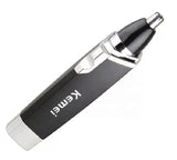 Aparador portátil do cabelo do nariz dos homens enxaguar limpo KM-6512 nose hair shaver recarregável depilador da sobrancelha