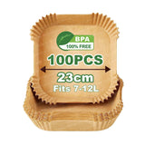 100 Forros de Papel Antiaderente para Air Fryer
