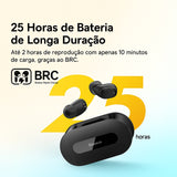Fone de ouvido sem fio Baseus Bowie EZ10 TWS Bluetooth 5.3 com carregamento rápido