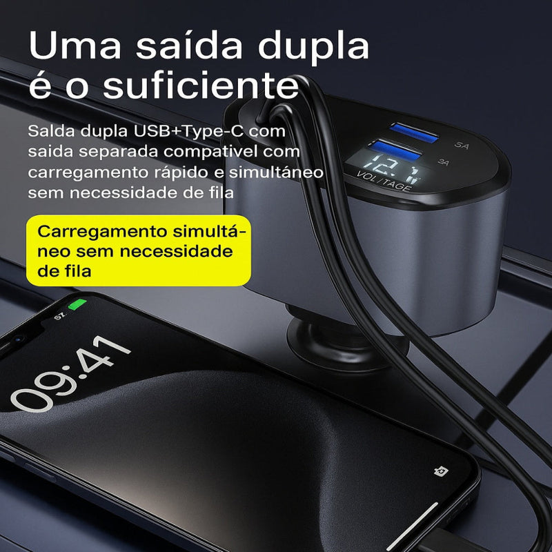 Carregador Veicular 4 em 1 - VexCharge